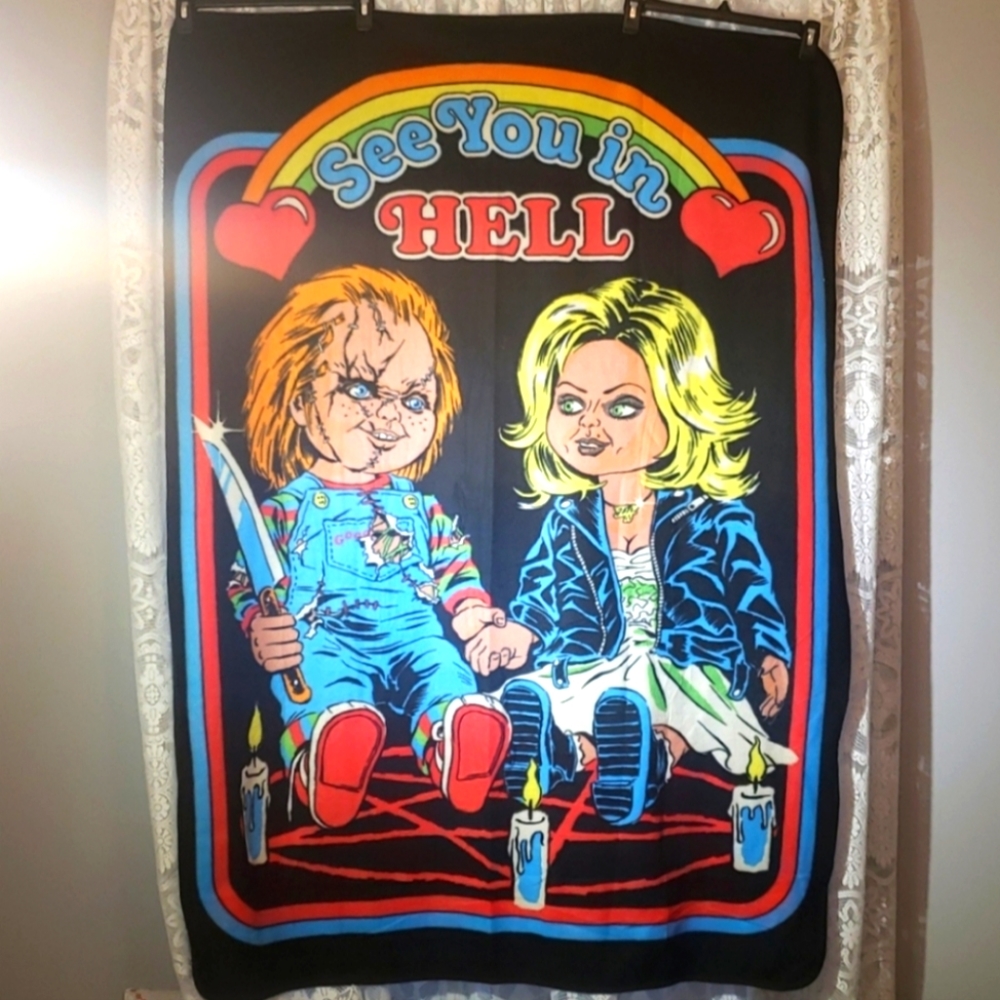 Loot Crate Exclusive Bride of Chucky Blanket